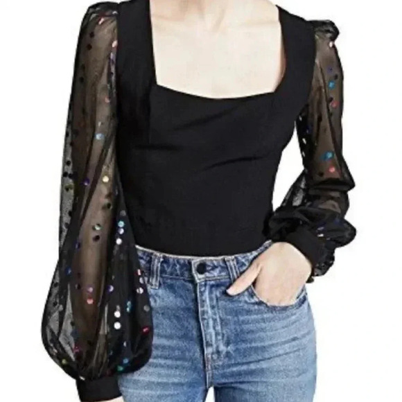 Staud Sway Blouse with Rainbow Dots - Picture 2 of 7